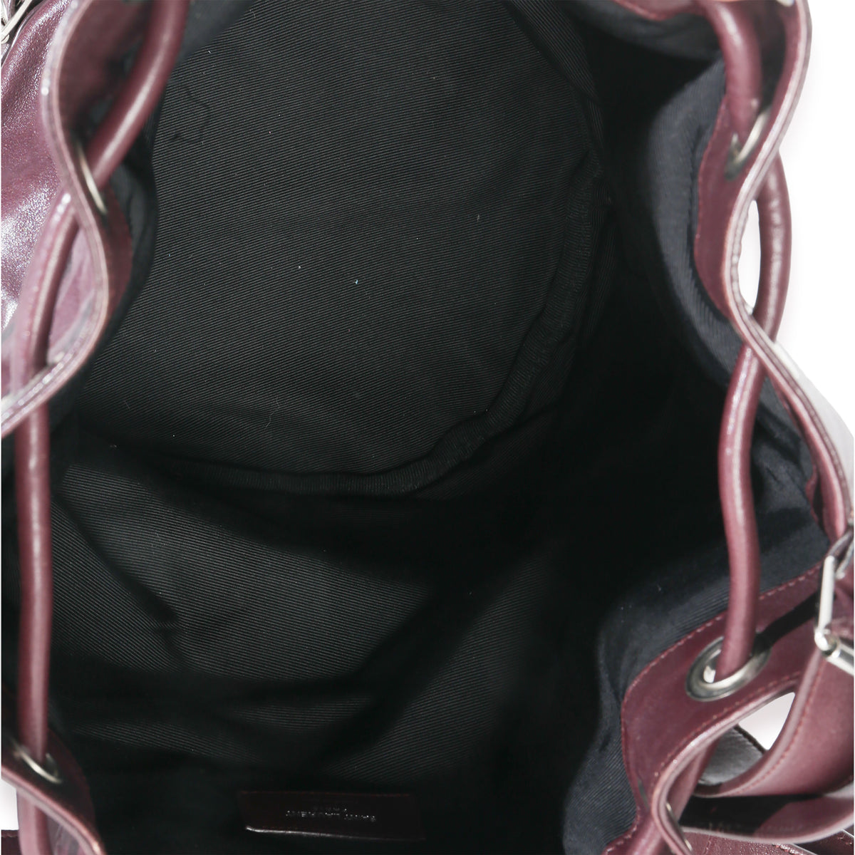 Saint Laurent Bordeaux Smooth Calfskin Medium Rider Bucket Bag Handbag ad1