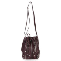 Saint Laurent Bordeaux Smooth Calfskin Medium Rider Bucket Bag Handbag av