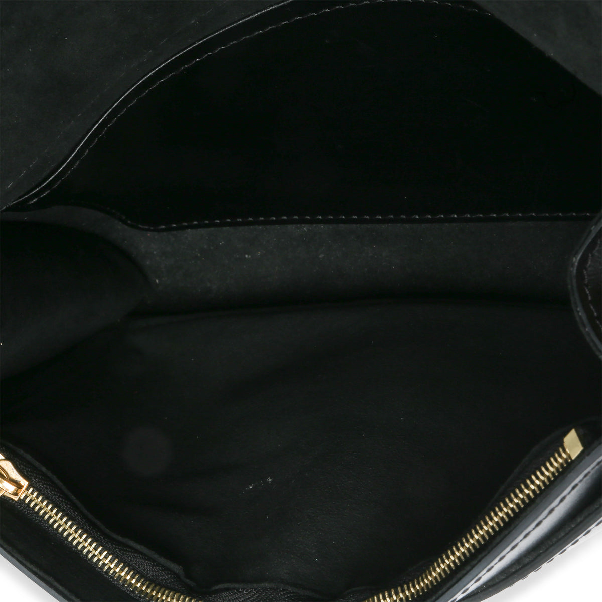 Louis Vuitton Black Calfskin Leather Chain Louise Clutch MM Handbag ad1