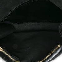 Louis Vuitton Black Calfskin Leather Chain Louise Clutch MM Handbag ad1