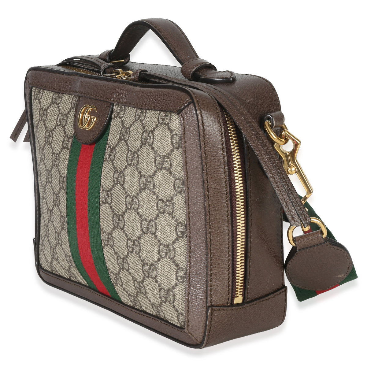 Gucci GG Supreme Small Ophidia Web Top Handle Handbag sv