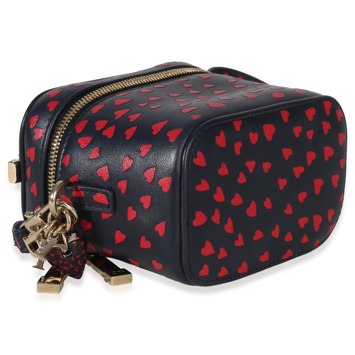 Christian Dior Blue Red Dioramour DiorTravel Micro Vanity Case Handbag clasp