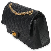 Chanel Black Quilted Aged Calfskin 2.55 Reissue 225 Flap Bag Handbag sv
