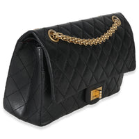 Chanel Black Quilted Aged Calfskin 2.55 Reissue 225 Flap Bag Handbag pv