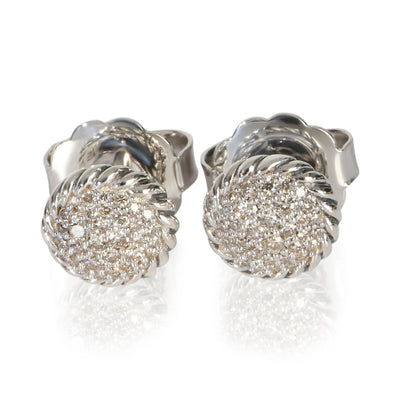 David Yurman Sterling Silver Diamond Chatelaine Earrings fv