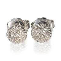 David Yurman Sterling Silver Diamond Chatelaine Earrings fv