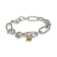 David Yurman Yellow Gold & Sterling Silver  Figaro Link Bracelet pv