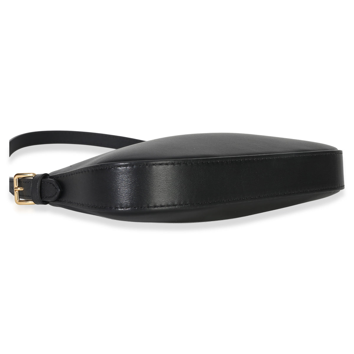 Louis Vuitton Black Calfskin Pochette LV Bloom Handbag clasp