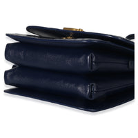 Balenciaga B. Navy Croc Small Shoulder Bag Handbag box