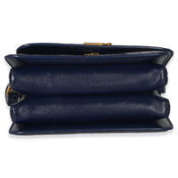 Balenciaga B. Navy Croc Small Shoulder Bag Handbag stamp