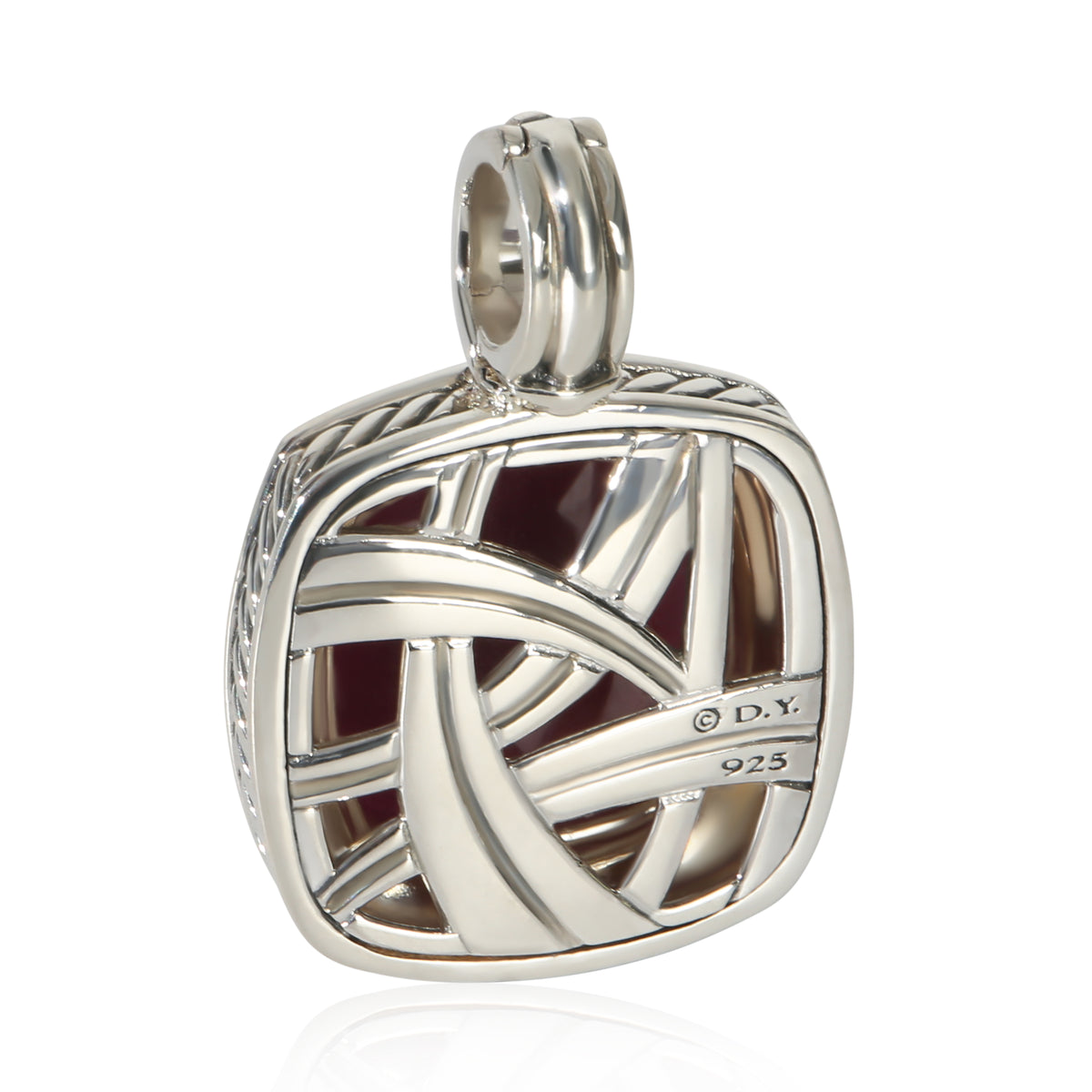 David Yurman Sterling Silver Ruby and Diamond Moonlight Ice Albion Pendant pv