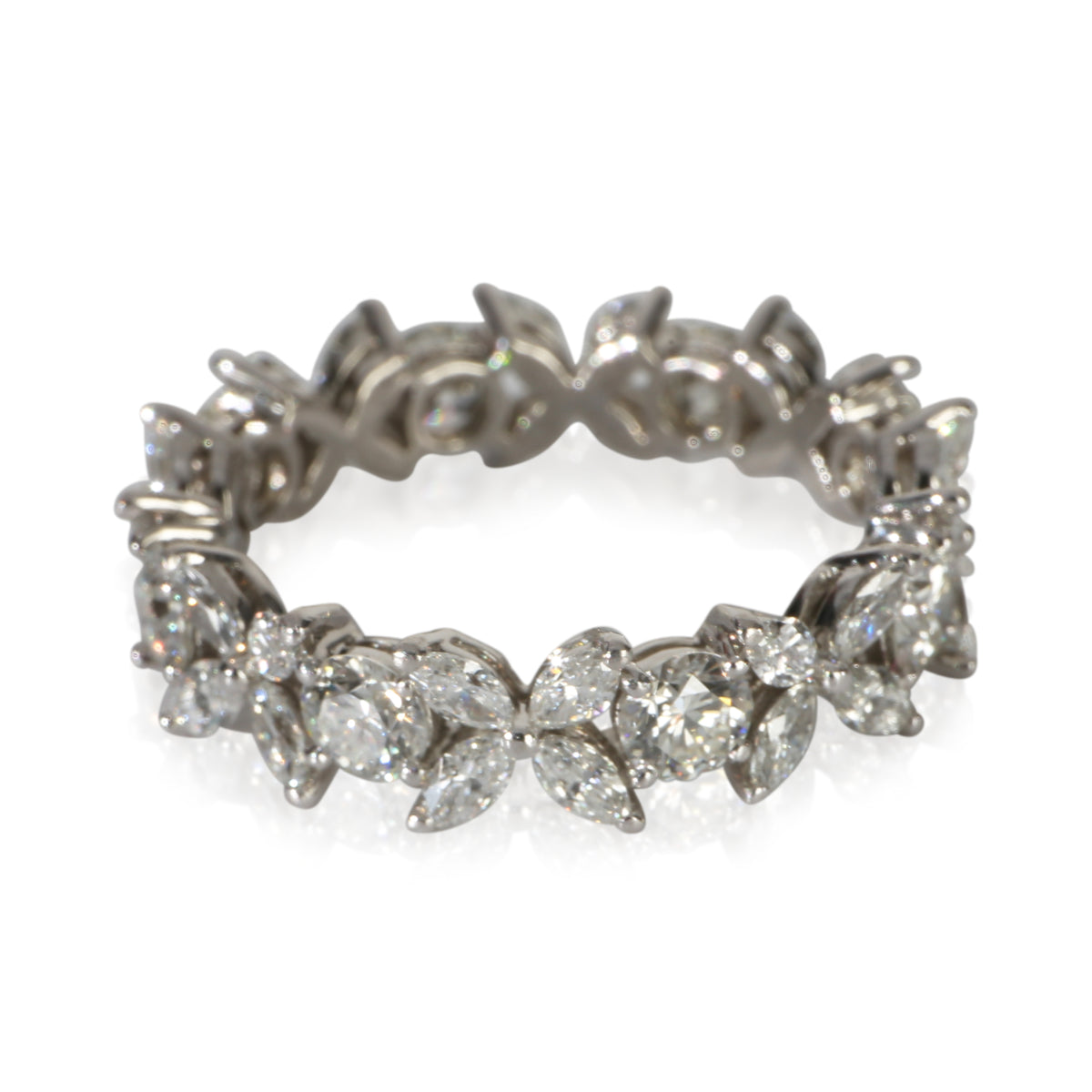 Tiffany & Co. Platinum Diamond Victoria Ring fv