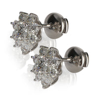 Tiffany & Co. Platinum Diamond Victoria Cluster Earrings bv