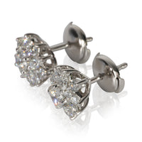 Tiffany & Co. Platinum Diamond Victoria Cluster Earrings pv