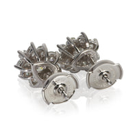 Tiffany & Co. Platinum Diamond Victoria Cluster Earrings sv