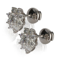 Tiffany & Co. Platinum Diamond Victoria Cluster Earrings bv