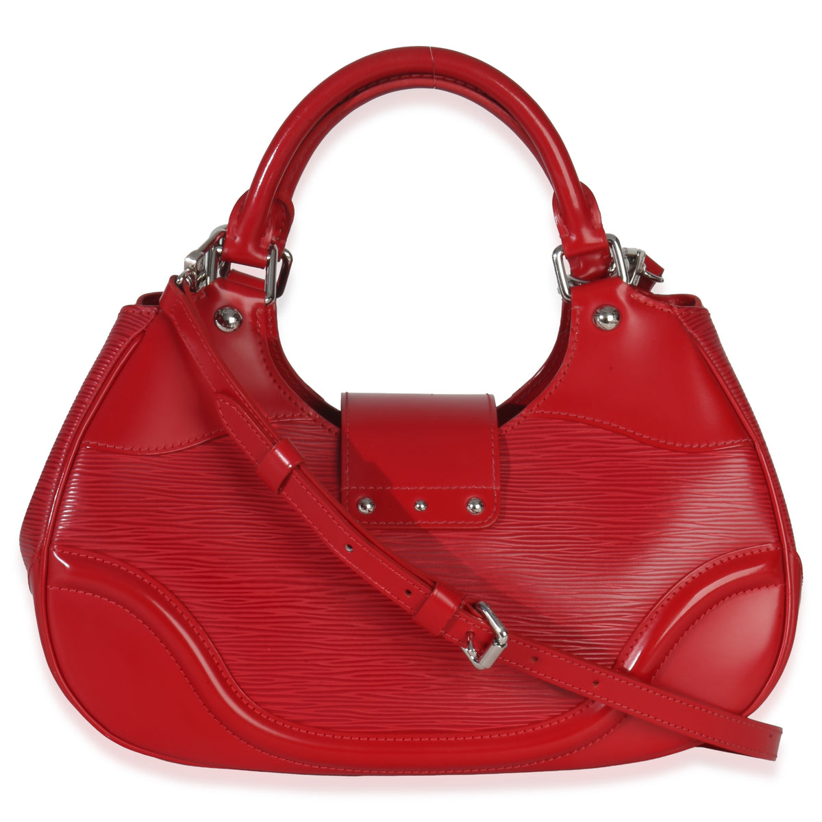 Louis Vuitton Red Epi Leather Montaigne Shoulder Bag Handbag bv