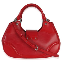 Louis Vuitton Red Epi Leather Montaigne Shoulder Bag Handbag bv