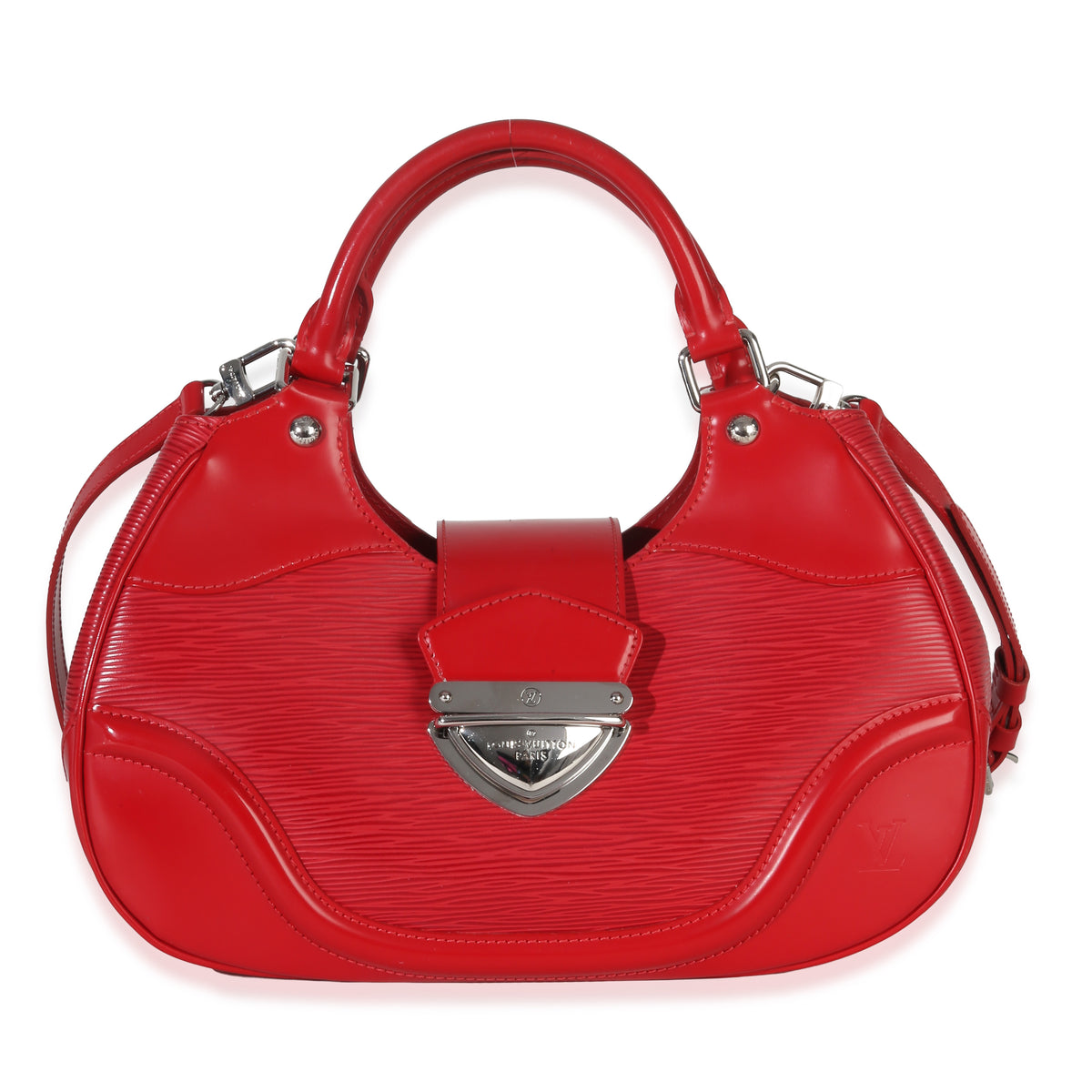 Louis Vuitton Red Epi Leather Montaigne Shoulder Bag Handbag fv