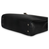 Saint Laurent Black Smooth Leather Cassandre Tote Bag Handbag box