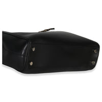 Saint Laurent Black Smooth Leather Cassandre Tote Bag Handbag clasp