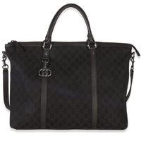 Gucci Brown GG Supreme Canvas Medium GG Charm Tote Handbag fv