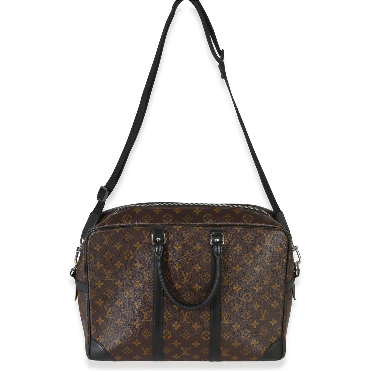 Louis Vuitton Black Monogram Canvas Porte Documents Briefcase Handbag av