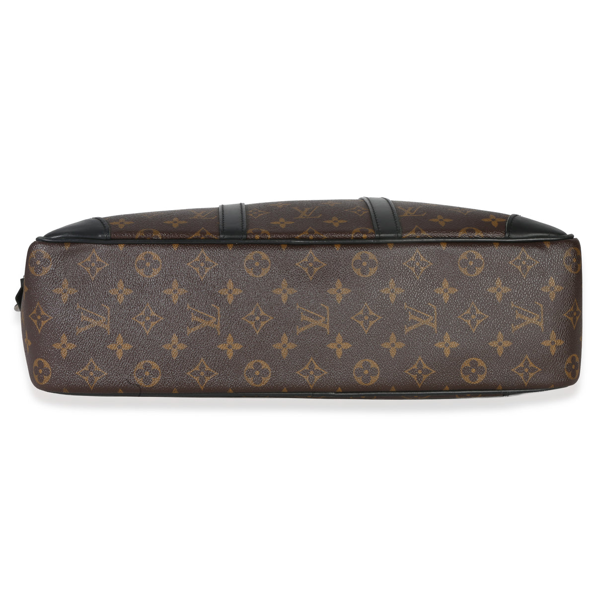 Louis Vuitton Black Monogram Canvas Porte Documents Briefcase Handbag stamp