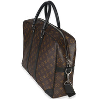 Louis Vuitton Black Monogram Canvas Porte Documents Briefcase Handbag sv
