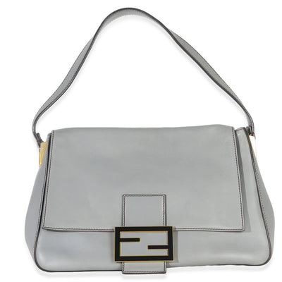 Fendi Grey Large Nappa Mamma Baguette Handbag fv