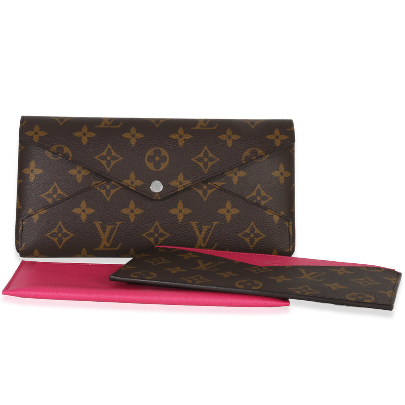 Louis Vuitton Pondichery Pink Monogram Canvas Kirigami Organizer Wallet Wallet fv