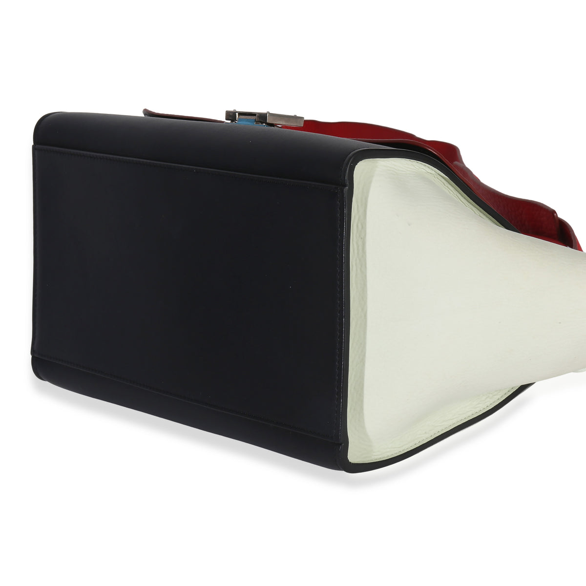 Celine Red Black White Grained Calfskin Small Trapeze Bag Handbag box