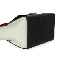 Celine Red Black White Grained Calfskin Small Trapeze Bag Handbag clasp