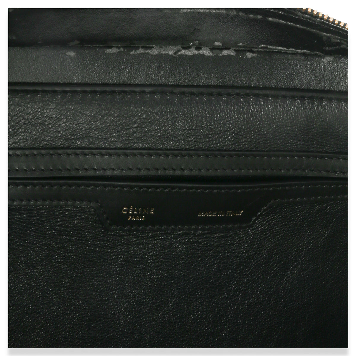 Celine Blue Black Cream Suede Grained Calfskin Small Trapeze Bag Handbag ad2