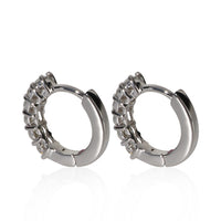 Roberto Coin White Gold Diamond Huggie Earrings pv