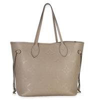 Louis Vuitton Turtledove Giant Monogram Empreinte Neverfull MM Handbag bv
