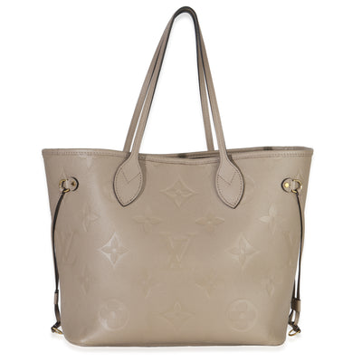 Louis Vuitton Turtledove Giant Monogram Empreinte Neverfull MM Handbag fv