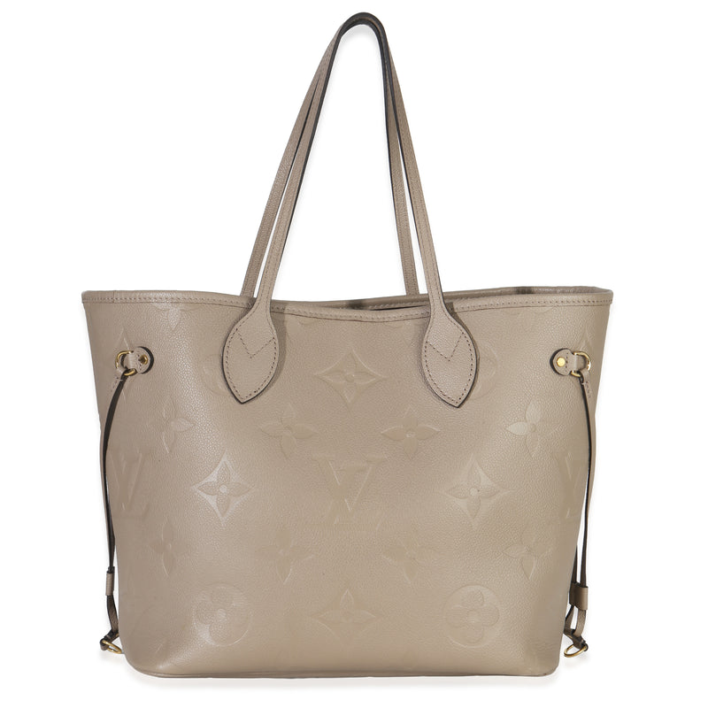 Louis Vuitton Turtledove Giant Monogram Empreinte Neverfull MM Handbag fv