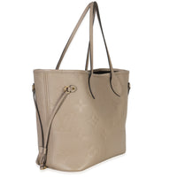 Louis Vuitton Turtledove Giant Monogram Empreinte Neverfull MM Handbag pv