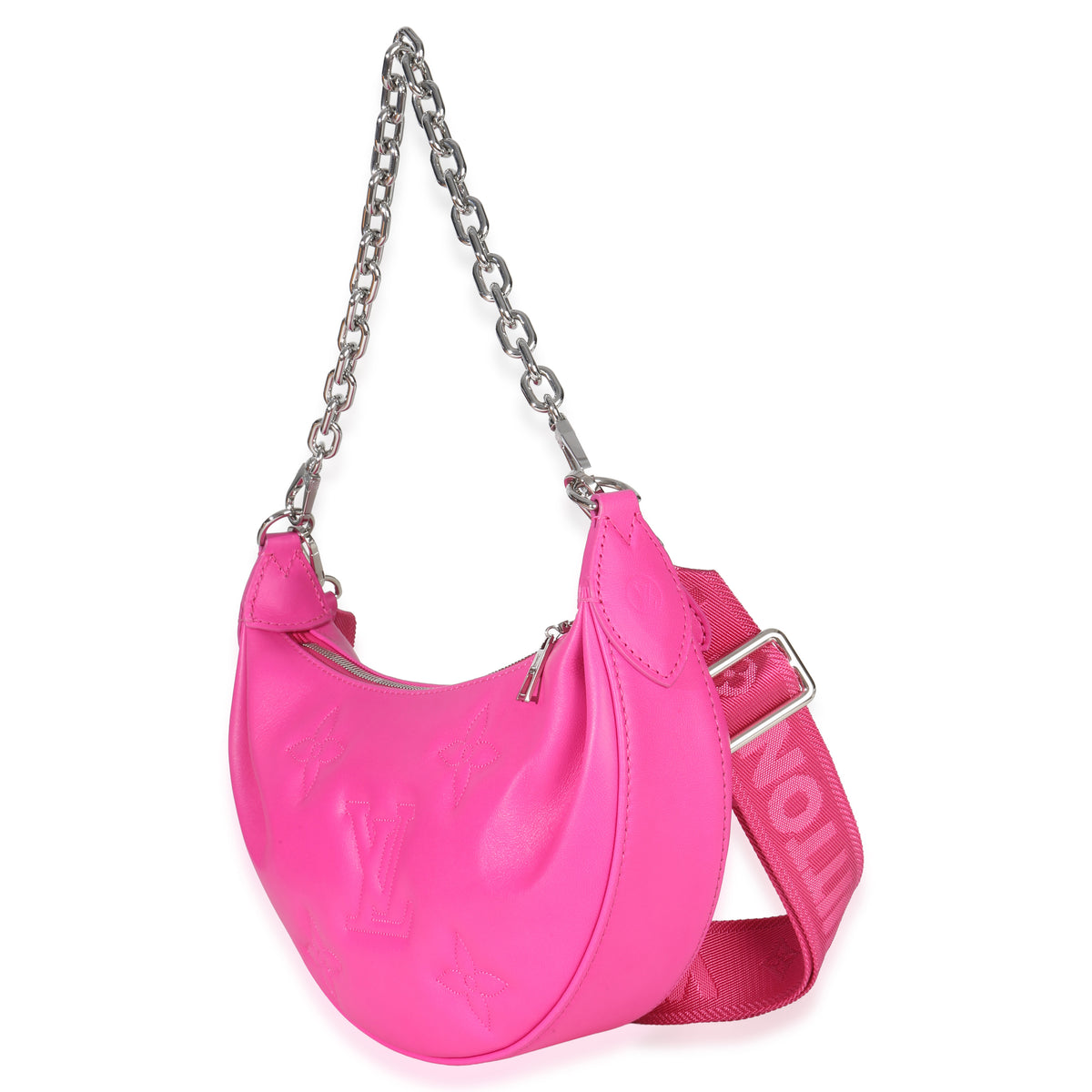 Louis Vuitton Pink Calfskin Bubblegram Over The Moon Handbag sv