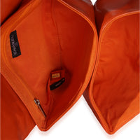 Chanel Orange Quilted Lambskin Chocolate Bar Mademoiselle Flap Handbag av
