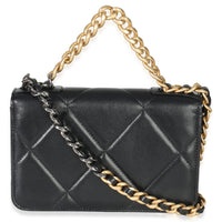 Chanel Black Quilted Lambskin  19 Wallet On Chain Handbag bv