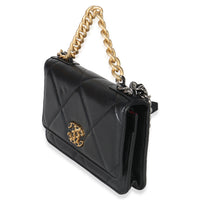 Chanel Black Quilted Lambskin  19 Wallet On Chain Handbag sv