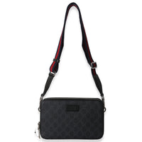 Gucci Black GG Supreme Canvas Web Small Crossbody Bag Handbag av