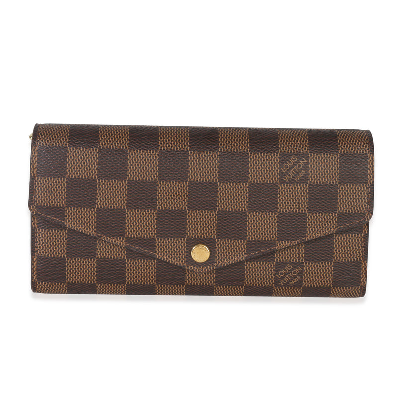 Louis Vuitton Damier Ebene Canvas Sarah Wallet Handbag id