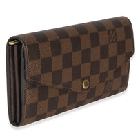 Louis Vuitton Damier Ebene Canvas Sarah Wallet Wallet pv