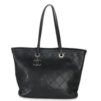 Chanel Black Quilted Caviar Large Shopping Fever Tote Handbag id