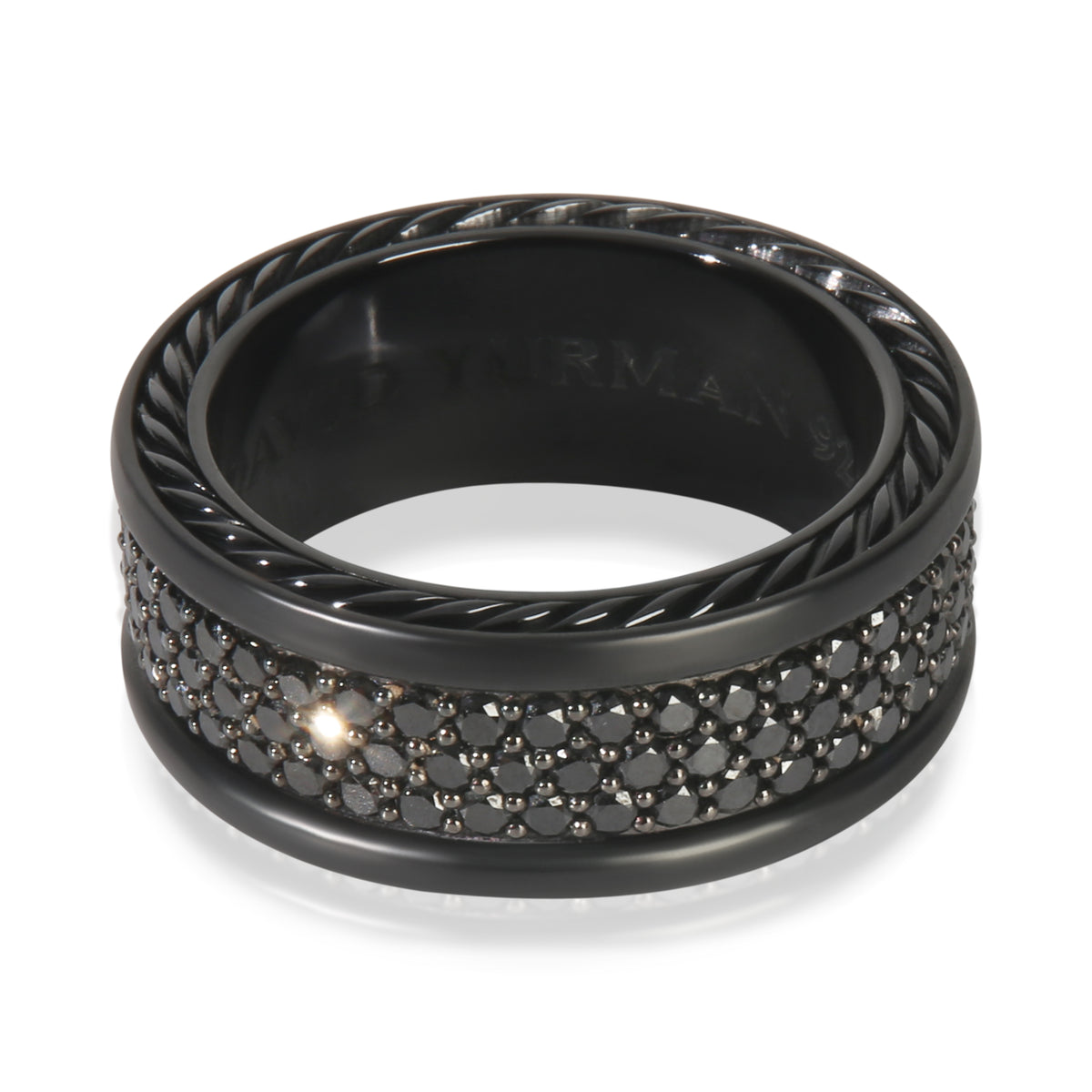 David Yurman Sterling Silver Diamond Streamline Ring fv