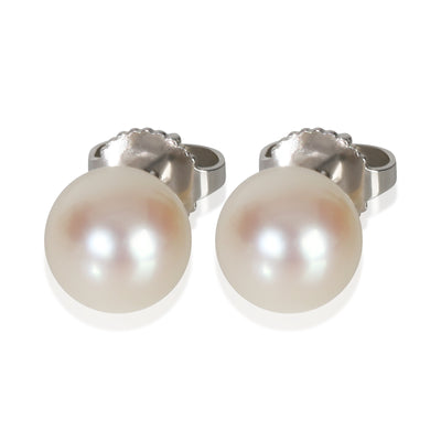 Tiffany & Co. White Gold  Signature Pearl 7 7.5mm Earrings fv