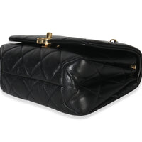 Chanel Black Quilted Lambskin Small Colour Match Flap Bag Handbag box
